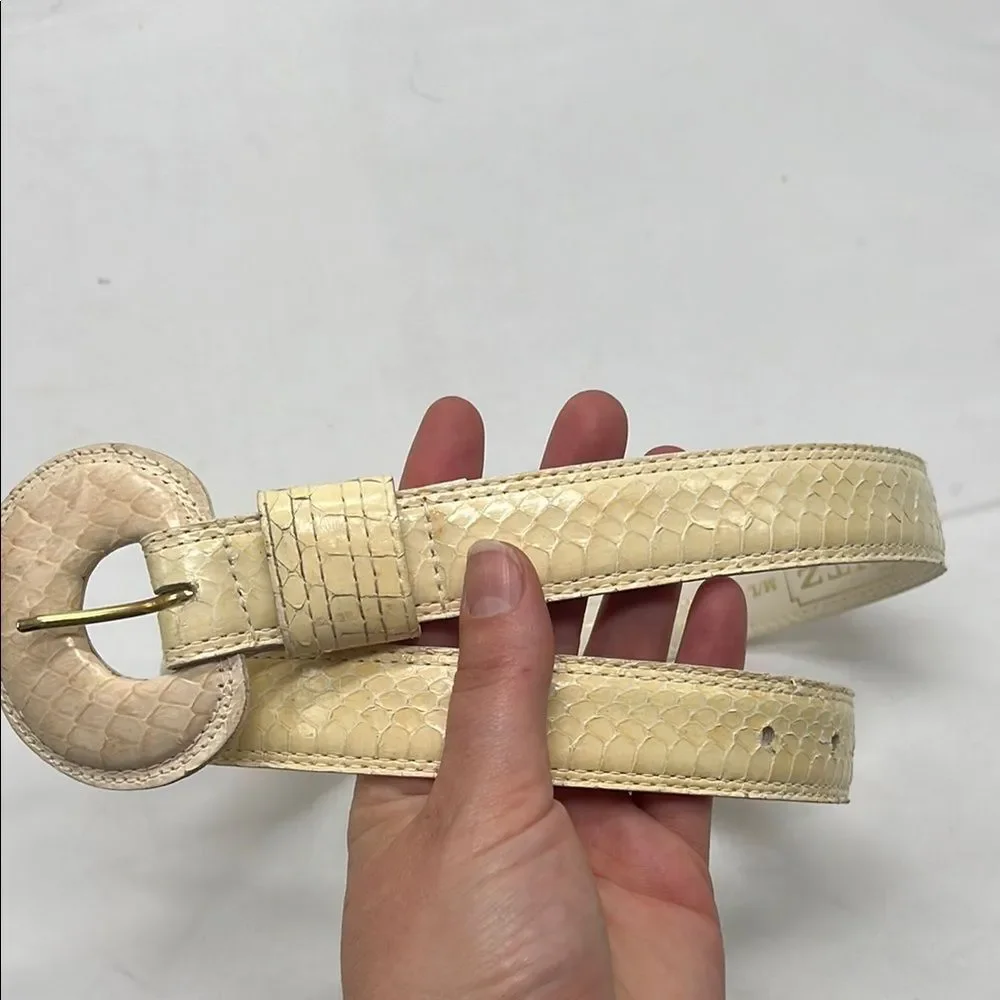 Vintage Cream Snake Skin The Ritz Belt